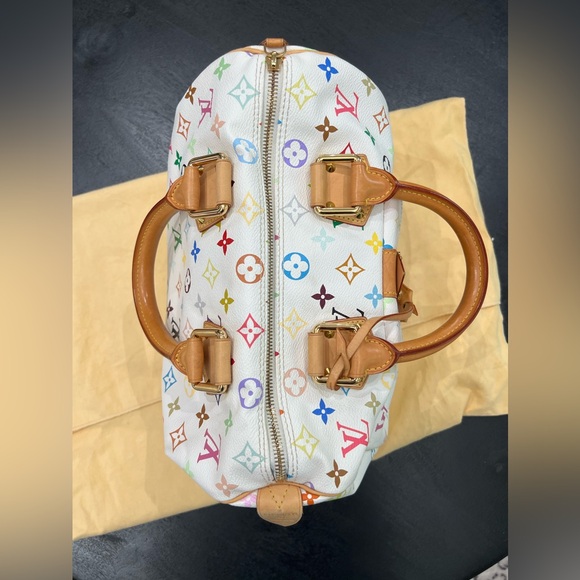 💙🩷Louis Vuitton x Takashi💚💜 White Multicolor Monogram Speedy 30 - Picture 8 of 11